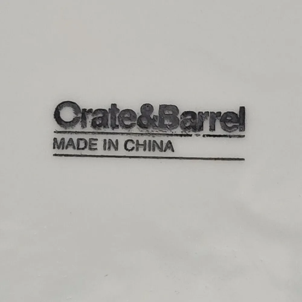Crate & Barrel Square Plates White 6